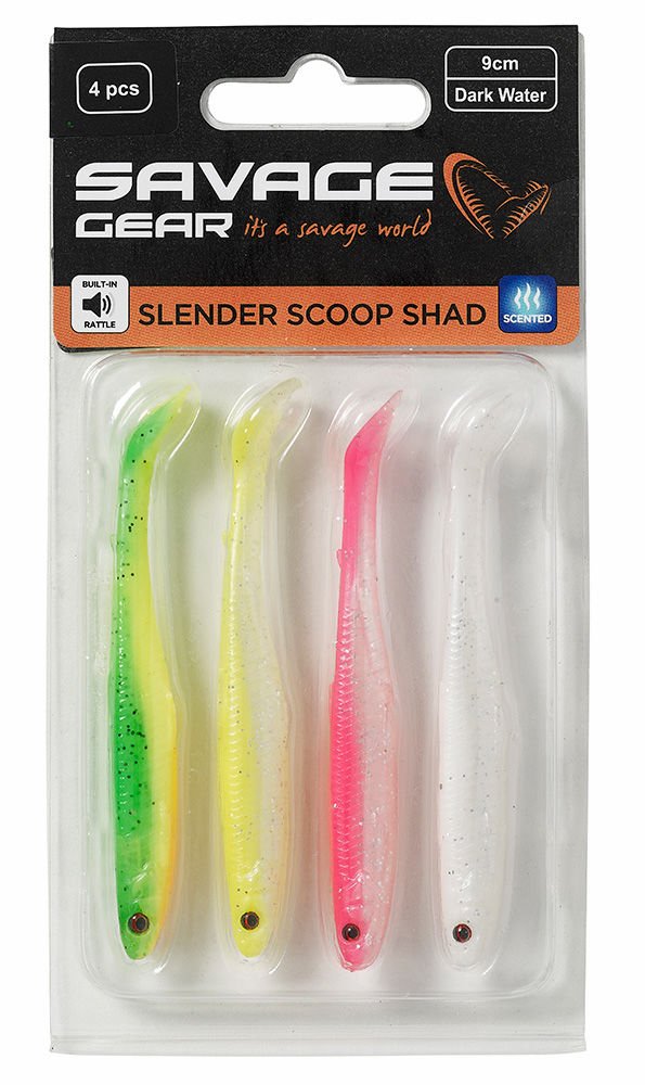 Savage Gear Slender Scoop Shad 11 cm 7 gr Dark Water Mix 4lü Paket Suni Yem