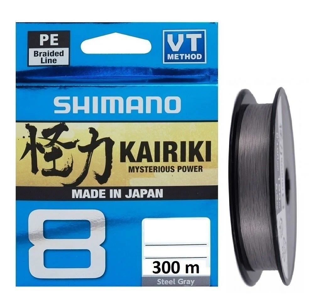 Shimano Kairiki 8X 300m Steel Gray Örgü İp Misina