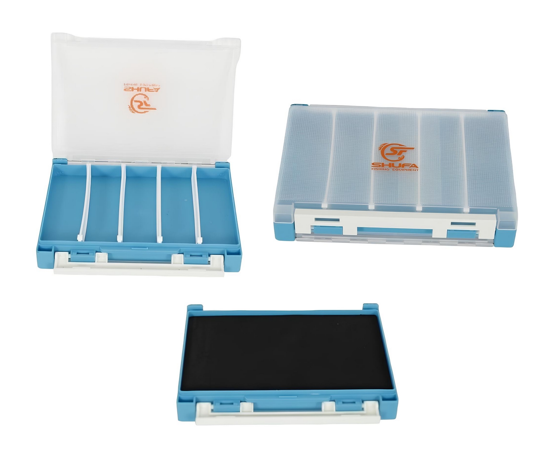 Shufa Lure Box Çift Taraflı 142mm Mavi Eva LRF Silikon Jighead Kutusu