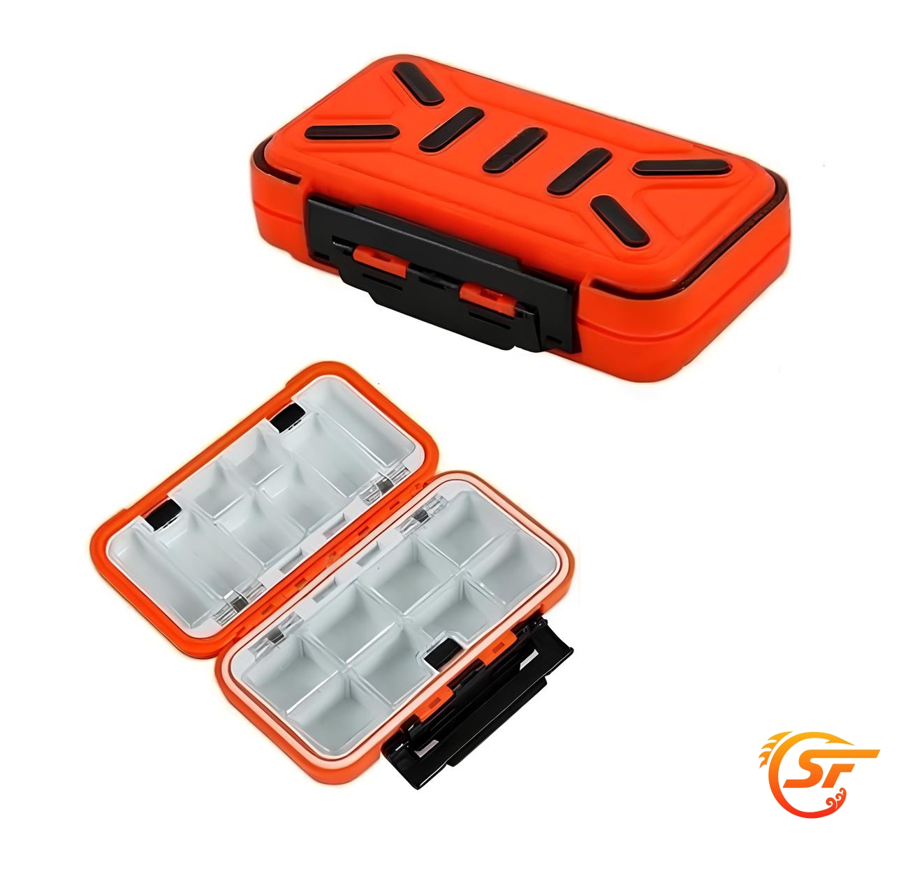 Shufa Lure Box Çift Taraflı Turuncu Jighead Mepps İğne Kutusu