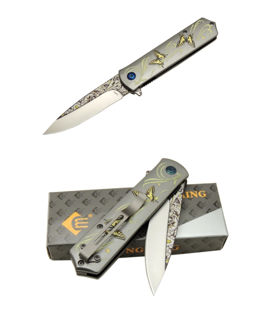 Sibirya CM83 20 CM Butterfly Taşıma Klipsli Emniyet Kilitli Çakı