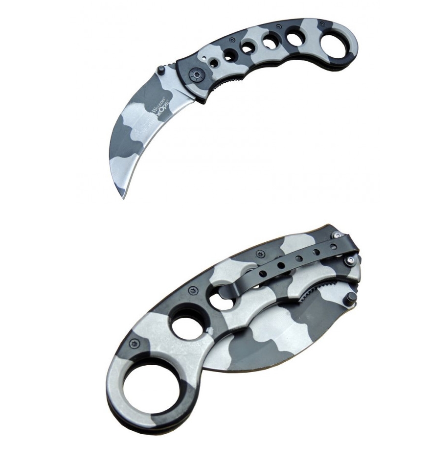 Smith Wesson SW205KM-19 CM Kemer Taşıma Klipsli Karambit Çakı