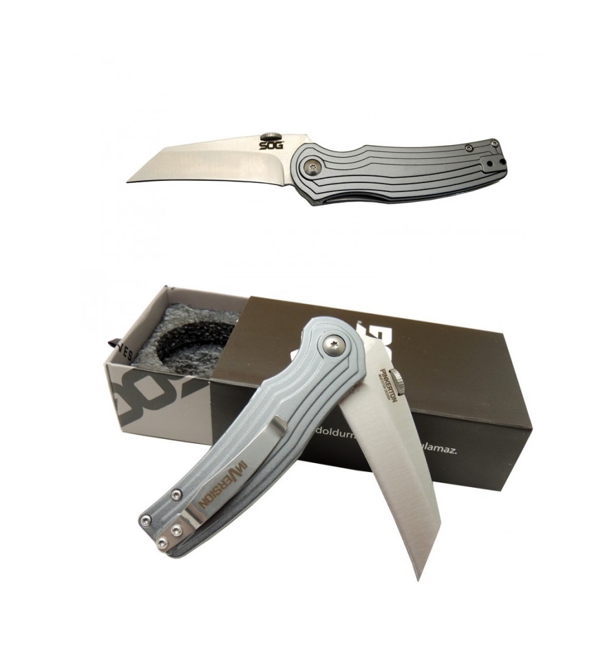 Sog 0689 18cm Gri Taşıma Klipsli Pinkerton Çakı