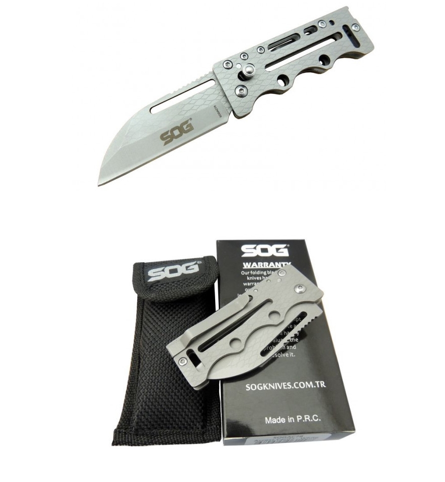 Sog AC78 14.5cm Siyah Taşıma Klipsli Yaprak Çakı