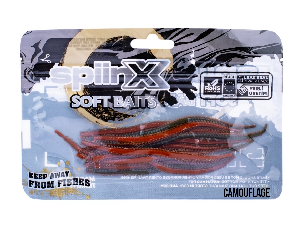 SpiinX Soft Baits 11cm 14P Karides Kalamar Yengeç Aromalı Silikon Yem
