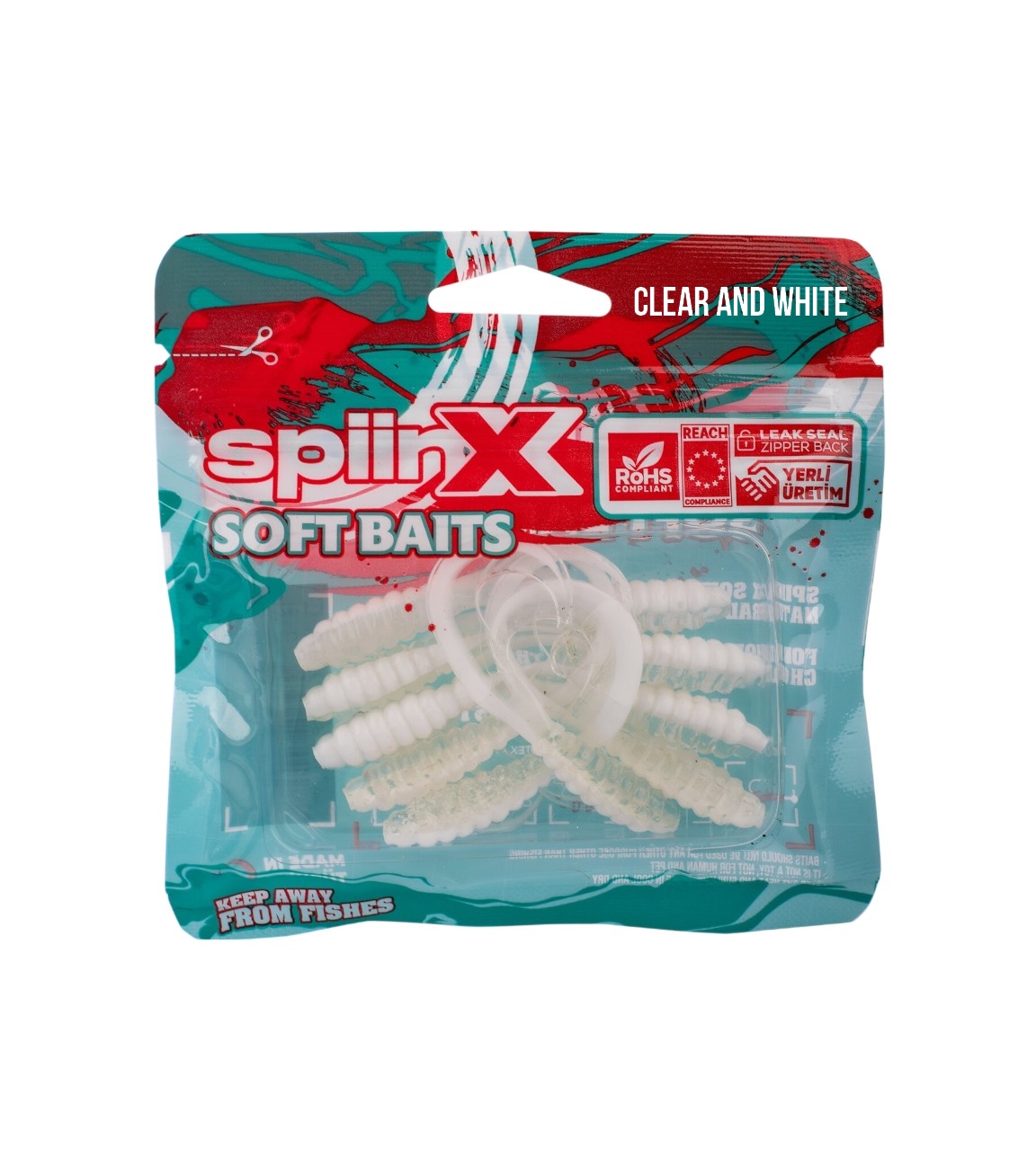 SpiinX Soft Baits Crazy Tail 7.5cm 10P Orak Kuyruk Silikon Yem