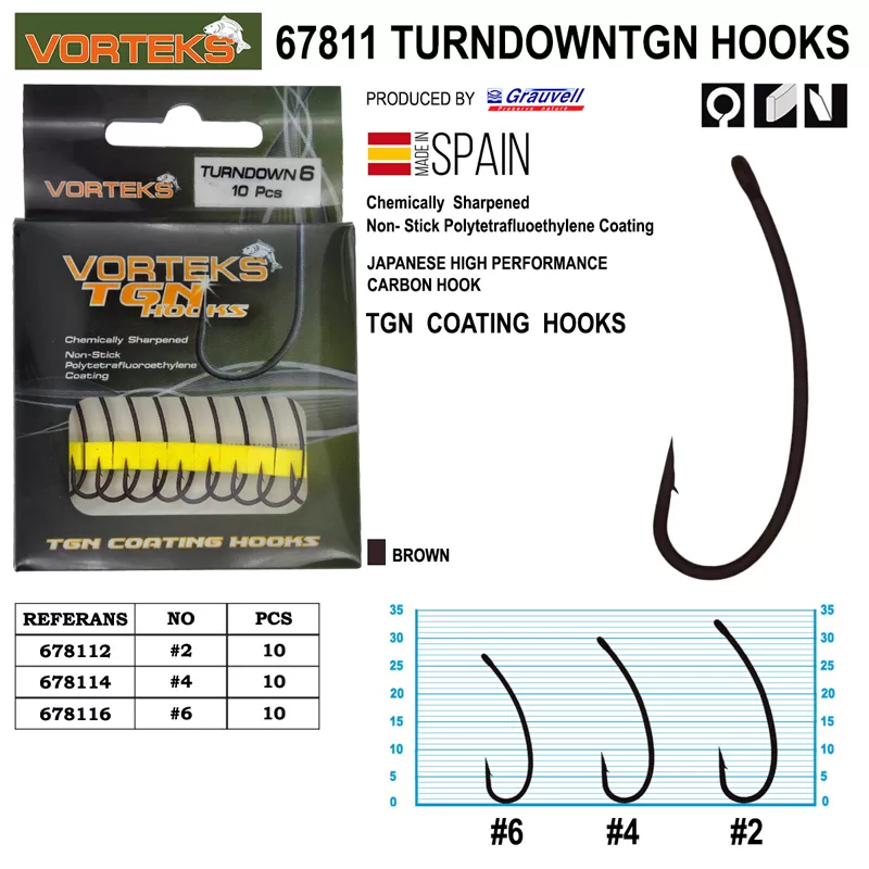 Vorteks  67811 Turndown Tgn  Sazan İğnesi 10 Adet
