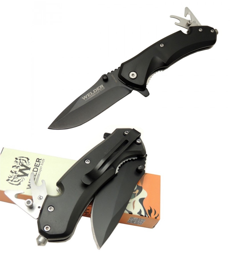 Welder WD-2023 20 CM Taşıma Klipsli Kilitli Fonksiyonlu Çakı