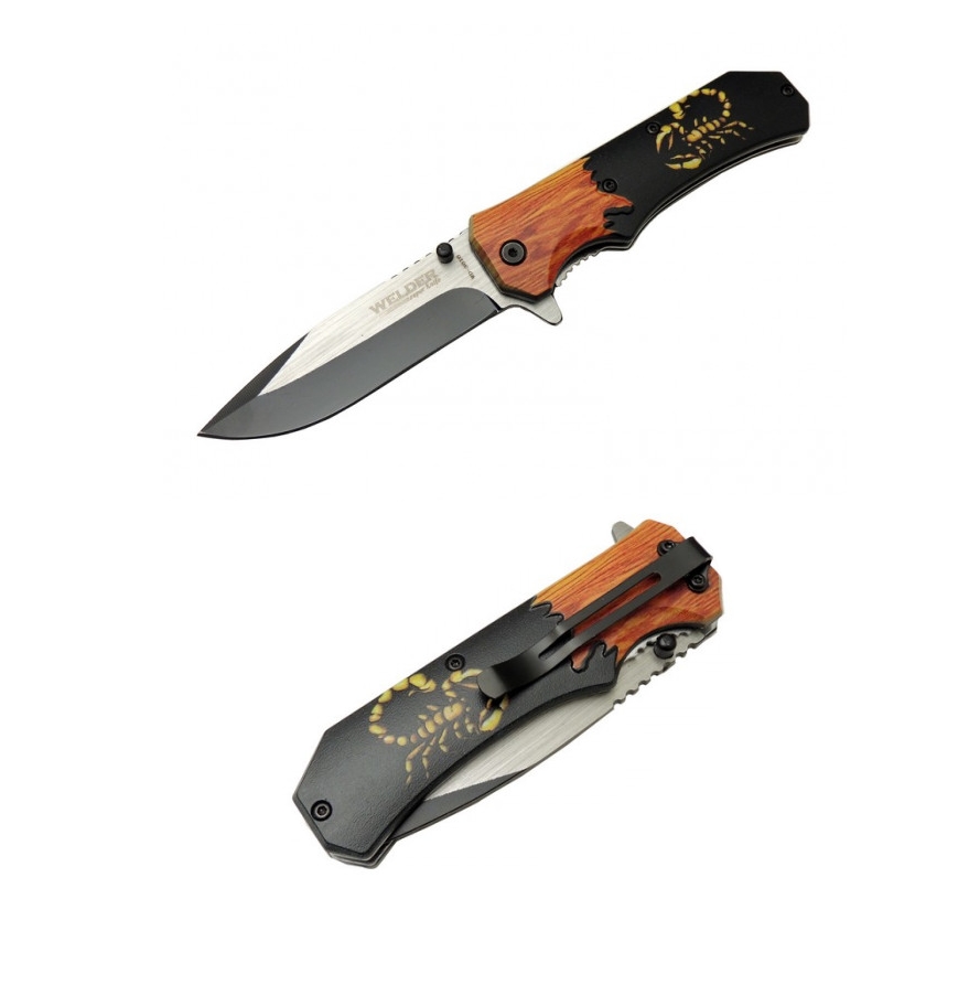 Welder WD-3010 21.5 CM Taşıma Klipsli Kilitli Akrepli Çakı