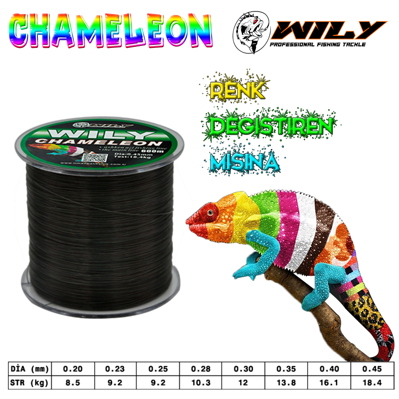 Wily Chameleon Renk Değiştiren Olta Misinası 600mt