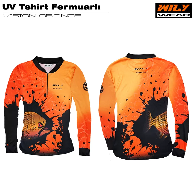 Wily Wear UV T-Shirt Fermuarlı Vision Orange