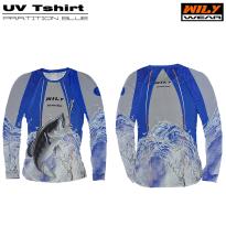 Wily Wear UV T-Shirt Partition Blue